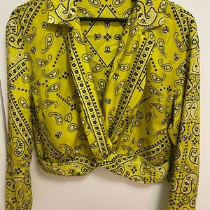 zara bandana knot top